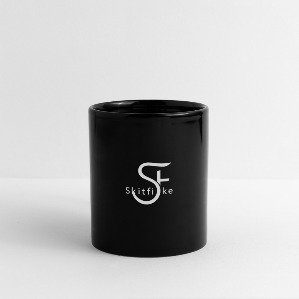 Skitfiske Mugg - Perfekt för Kaffepauser vid Vattnet - svart